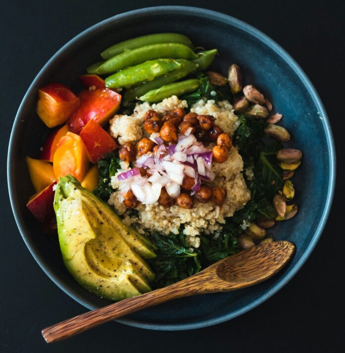 Bowl of quinoa and vegetables