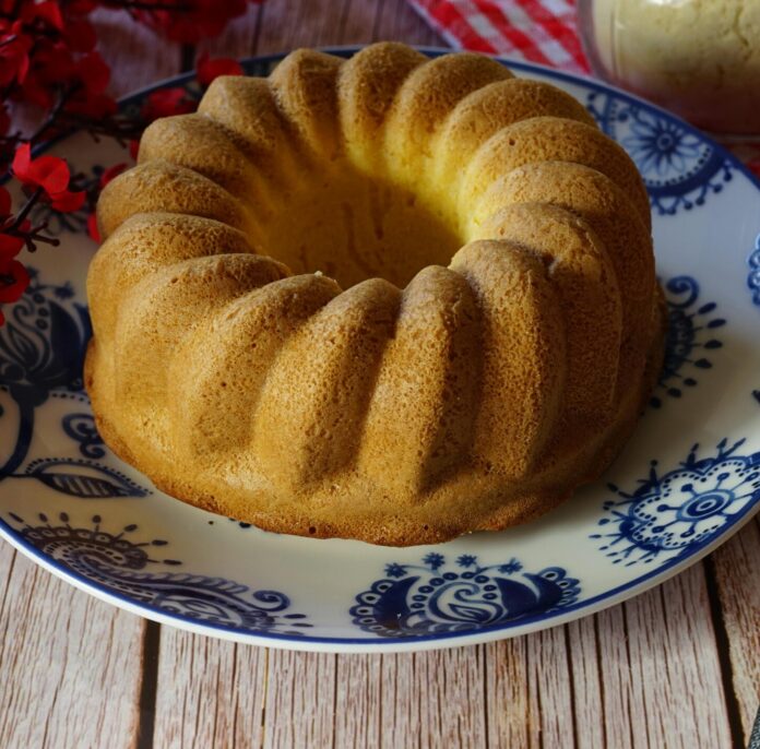Pound Cake on Ceramic Plate